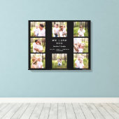 We houden van You Grandpa & Grandma Photo Collage  Canvas Afdruk (Insitu (Houten vloer))