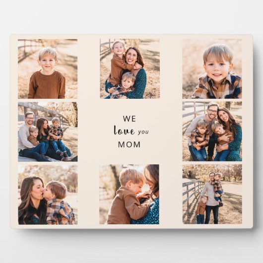 We houden van You Ma Photo Collage Plaque Fotoplaat (Voorkant)
