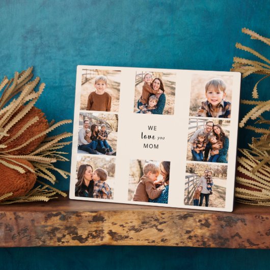 We houden van You Ma Photo Collage Plaque Fotoplaat (Zijkant)