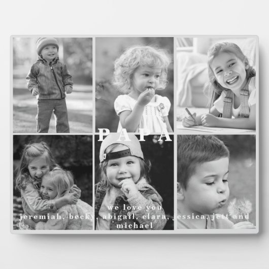 We houden van You Papa Names Photo Collage Fotoplaat (Voorkant)