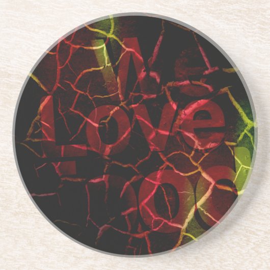 We houden van zandsteen onderzetter (Voorkant)