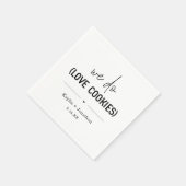 We houden wel van koekjes bruiloft servetten (Hoek)