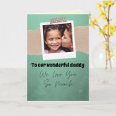 We houden zo veel van je aangepaste Vaderdag foto Kaart (Gele Bloem)