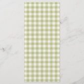 We houden zo veel van jou Matcha groene Gingham ha Menu (Achterkant)