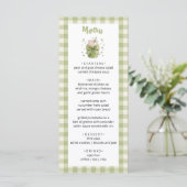 We houden zo veel van jou Matcha groene Gingham ha Menu (Staand voorkant)
