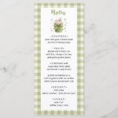 We houden zo veel van jou Matcha groene Gingham ha Menu (Voorkant)