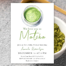 We houden zoveel van je Matcha Baby Shower