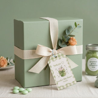 We houden zoveel van je Matcha Lint Boog Matcha Cadeaulabel