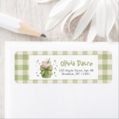 We houden zoveel van je Matcha Mail Bow Gingham Etiket (Insitu)