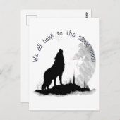 We huilen allemaal naar hetzelfde Moon Inspirerend Briefkaart (Voorkant / Achterkant)