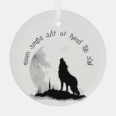 We huilen allemaal naar hetzelfde Moon Inspirerend Glas Ornament (Achterkant)