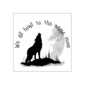 We huilen allemaal naar hetzelfde Moon Inspirerend Rubberstempel (Afrduk)