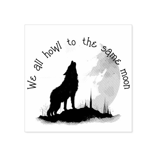 We huilen allemaal naar hetzelfde Moon Inspirerend Rubberstempel (Afrduk)