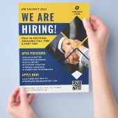 We huren Business Company Photo QR Code Flyer (Hand)