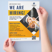 We huren Business Company Photo QR Code Flyer (Hand)