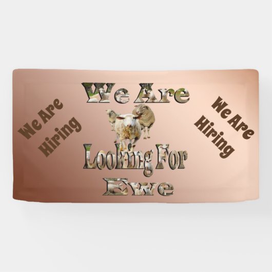 We huren, Funny Sheep Pun, Banner (Horizontaal)
