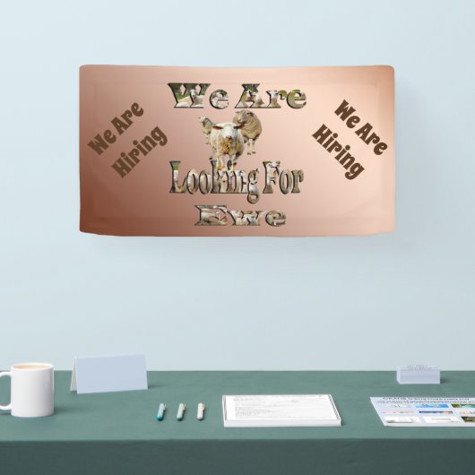 We huren, Funny Sheep Pun, Banner (Beurs)