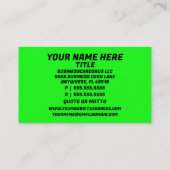 We huren huizen warm groen warm roze visitekaartje (Achterkant)