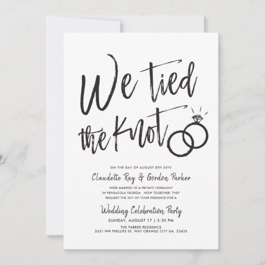 We Huwden | Trouwfeest na de Bruiloft Kaart (Voorkant)