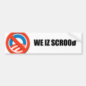 We iz scrood bumpersticker (Voorkant)