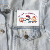 We Jam voor Jezus schattige bijbeltekst cartoon Button (Insitu)