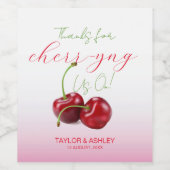 We juichen op kersenfruit wijn etiket (Enkel label)