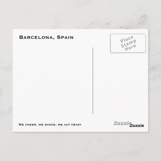 We juichen, we dansen, we doen gek briefkaart (Achterkant)