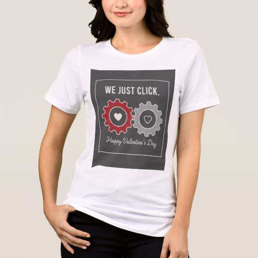 "We Just Click" Premium Tri-Blend T-shirt (Voorkant)