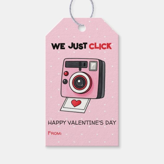 We Just Click Valentine Camera - Kids Classrooom Cadeaulabel (Voorkant)
