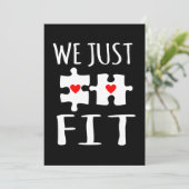 We Just Fit Valentine Romantic Valentines Day Coup Bedankkaart (Staand voorkant)
