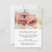 we just got married witte trouwfoto kaart (Achterkant)