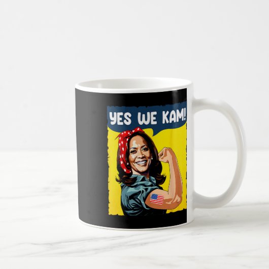 We Kam Rosie de Riveter voor President Kamala Harr Koffiemok (Rechts)