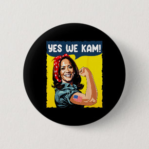 We Kam Rosie de Riveter voor President Kamala Harr Ronde Button 5,7 Cm