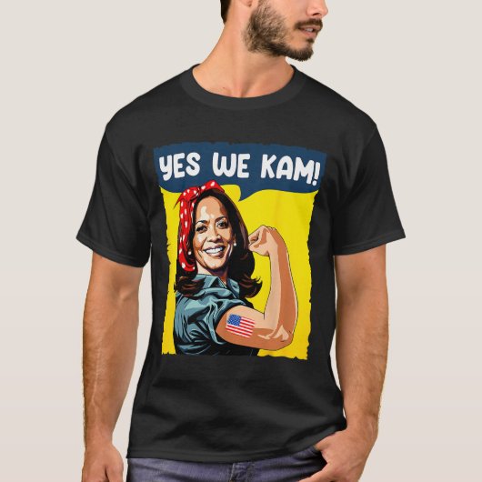 We Kam Rosie de Riveter voor President Kamala Harr T-shirt (Voorkant)
