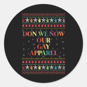 We kennen onze Gay Kleding Gay Christmas Ronde Sticker (Voorkant)