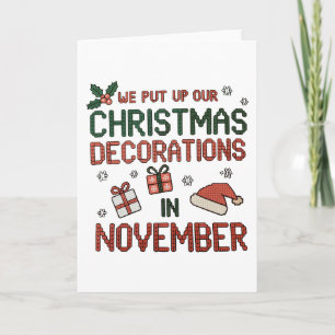 We Keren Kerstdecoraties Op In November Kerstmis Kaart