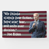 We kiezen voor de 'Science and Hope Joe Biden'-pri Spandoek (Horizontaal)
