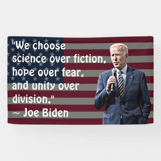 We kiezen voor de 'Science and Hope Joe Biden'-pri Spandoek (Horizontaal)