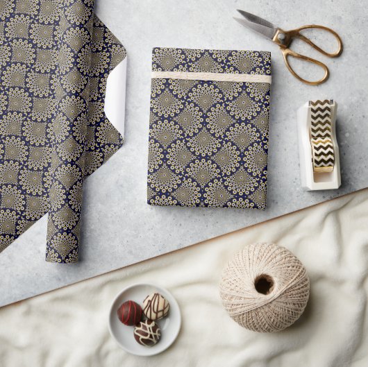 We kijken naar je Navy en Gold Art Deco Cadeaupapier (Crafts)
