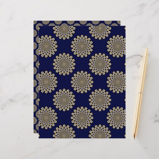 We kijken naar jullie Navy en Gold Polka Dots (Voorkant / Achterkant in situ)