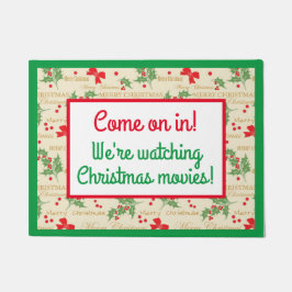 We kijken naar kerstfilms! deurmat