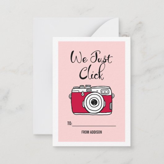 We klikken gewoon op Camera Classroom Valentijn Ca Notitiekaartje (Voorkant)