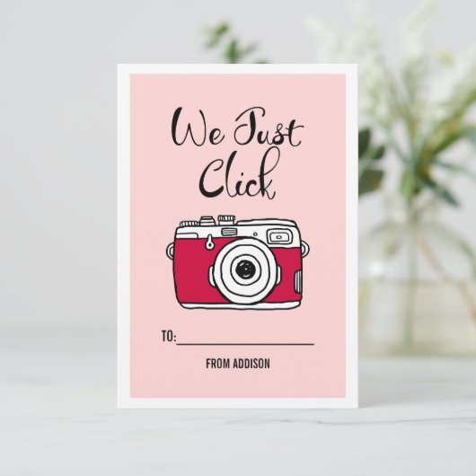 We klikken op Camera Kinder klaslokaal Valentijn K Kaart (Staand voorkant)