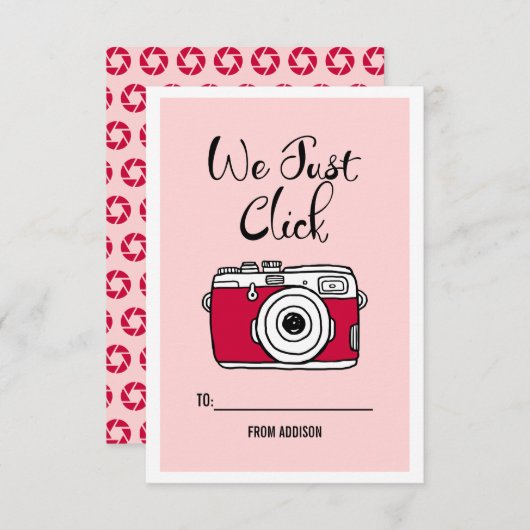 We klikken op Camera Kinder klaslokaal Valentijn K Kaart (Voorkant / Achterkant)