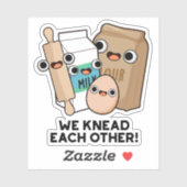 We kneden elkaar grappige bakwoordgrapjes sticker (Vel)