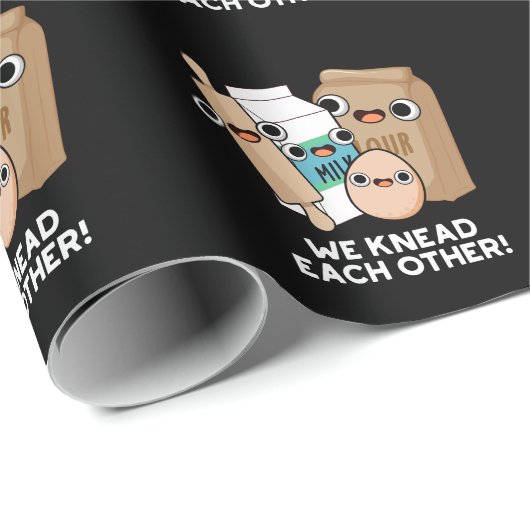 We Kneed elkaar Grappig Bakken Pun Donker BG Cadeaupapier (Rol Hoek)