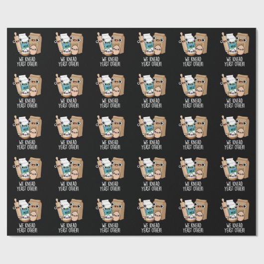 We Kneed Gist Andere Grappige Bakpuns Donker BG Cadeaupapier (Vlak)