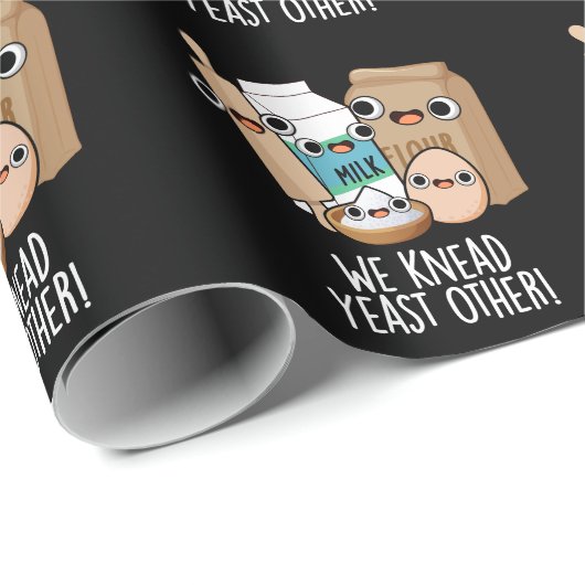 We Kneed Gist Andere Grappige Bakpuns Donker BG Cadeaupapier (Rol Hoek)