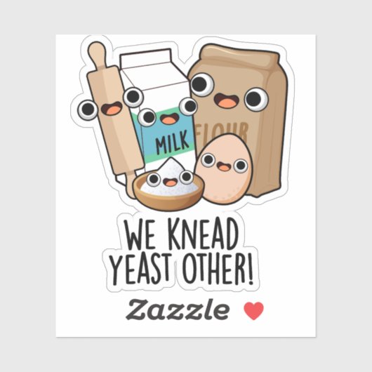 We kneed gist andere grappige bakpuns sticker (Vel)