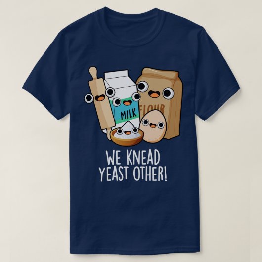 We kneed gist andere grappige bakpuns t-shirt (Design voorkant)